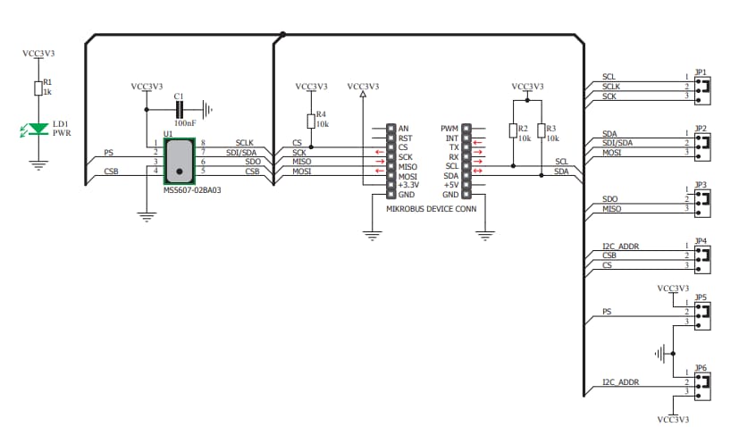 Schematic - Mikroe MIKROE-3030 Altitude 2 Click